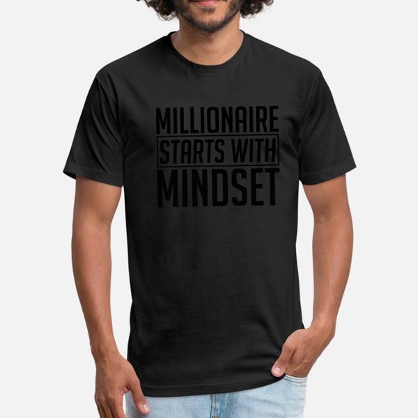 

millionaire s mindset t shirt men customized cotton o-neck fitness basic summer style family shirt
