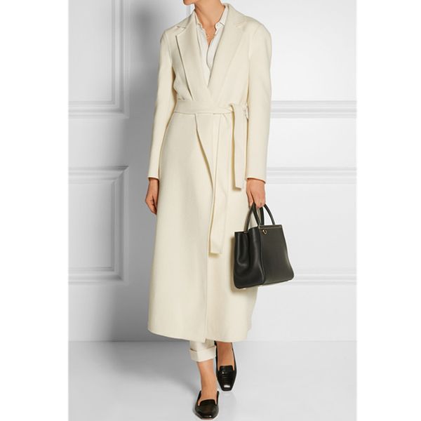 

white solid womens long coats 2020 winter new slim warm fashion wool blend coat and jacket elegant long female jacket outwear, Black