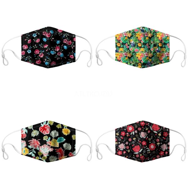 

reusable skull print washable breathable dustproof masks anti smog prective mask one size#403, Black