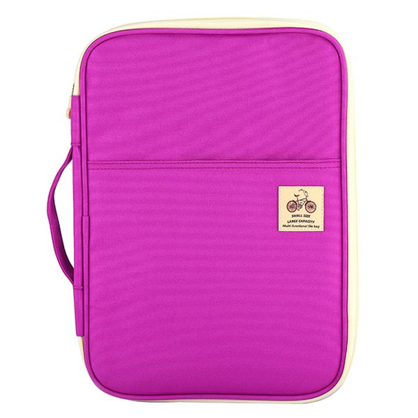 

a4 zippered folder large capacity file organizer document bag waterproof oxford