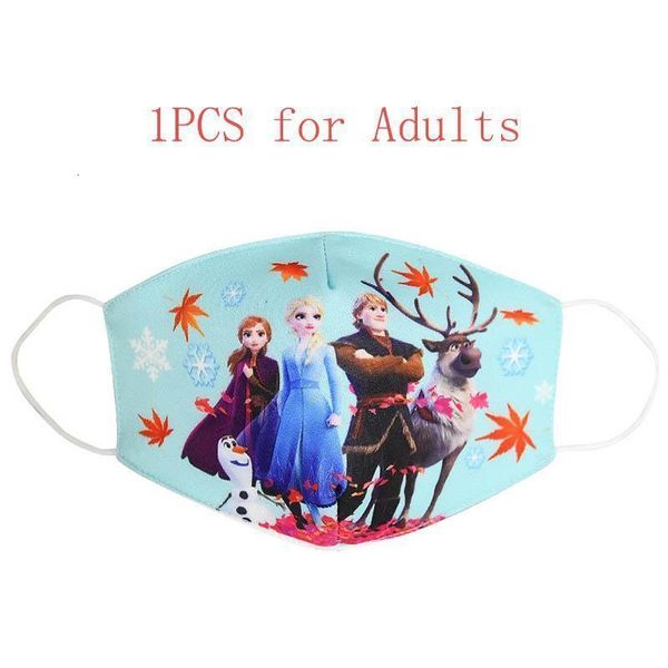 

mouth snow queen mask cotton masks kids children's sunscreen cartoon printed cover dust-proof and breathable masks lsudb