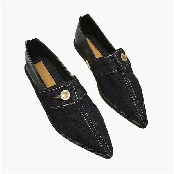 

shoes women loafers ladies moccasin shoes flats ladies winter slip slipper on ballet flats women pointed toe ballerinas, Black