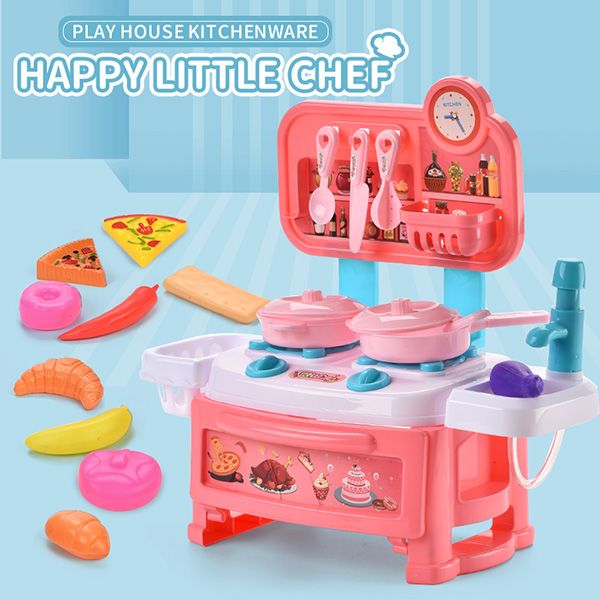 

kid toy simulated play house kitchenware happy little chef kitchenware diy cooking ware children pretend play and dress-up toy