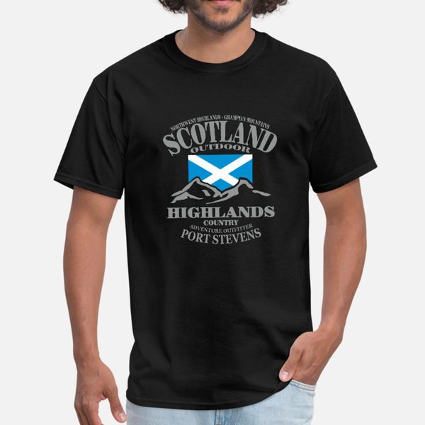 

highlands scotland flag t shirt men knitted tee shirt euro size s-3xl male cute humor spring autumn letters shirt