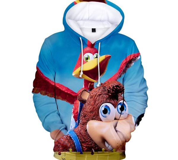 

aikooki new fashion banjo-kazooie 3d hoodies men women popular harajuku anime hoodie 3d print banjo kazooie pullover sweatshirt, Black