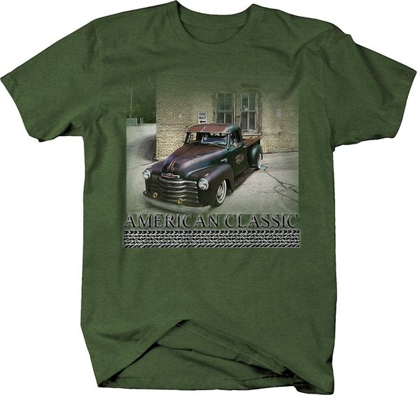 

2019 fashion american classic - 50's patina chevy od pickup truck tshirt tee shirt