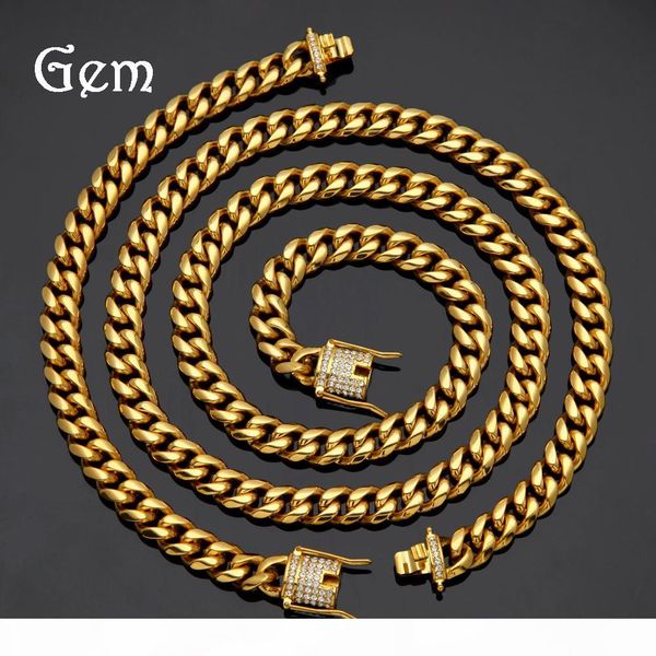 

18k gold plated hiphop jewelries sets men's hip-hop bracelets luxury cuban chain hip hop necklaces wholesale, Silver