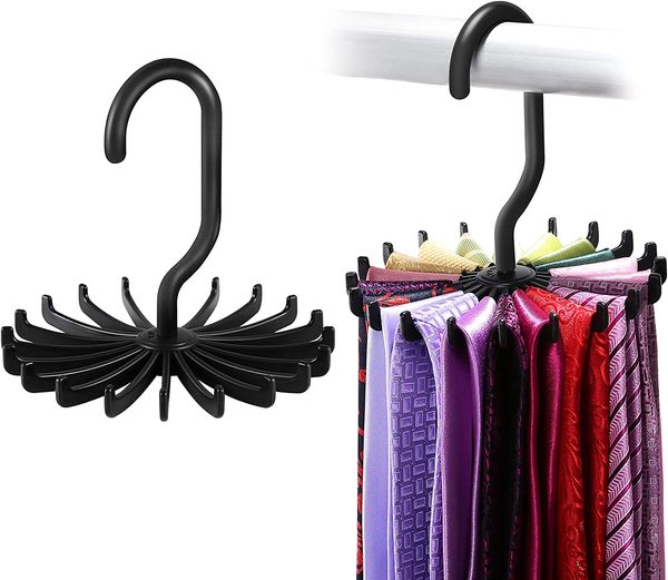 

tie rack multi-functional can be rotated with 20 claws for mumultipurpose organizer lti-purpose small scarf storage rack