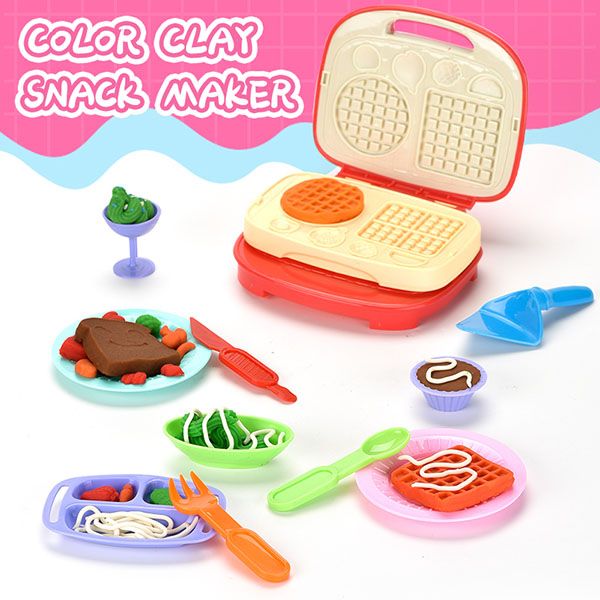 

kid toy 24pcs color clay snack maker pretend play and dress-up model toy for boy girl baby