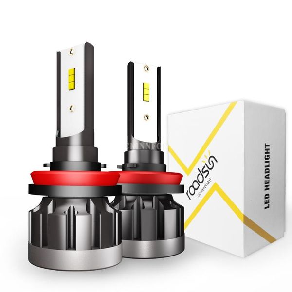 

50pcs/lot 25pair 6000k h4 led h7 h1 4 h11 3 csp chip car headlight bulbs 72w 12000lm car styling 9005 9006 led