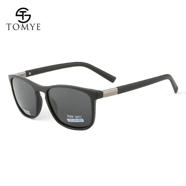 

men's sunglasses tomye p6086 fashion square polarized eyewear, White;black