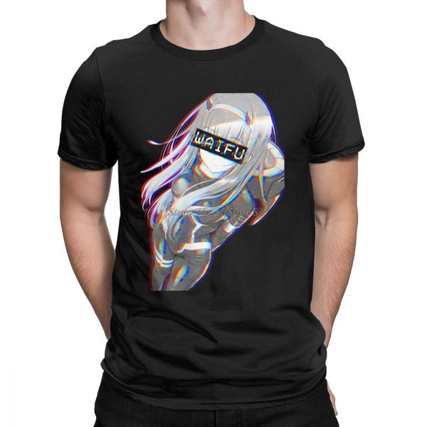 

man's darling in the franxx t shirts zero two waifu funny short sleeves anime cotton tees clothing hip hop t-shirts