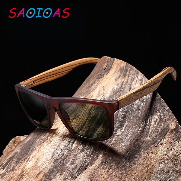 

saoioas brand natural wooden sunglasses men polarized fashion sun glasses original wood masculino, White;black