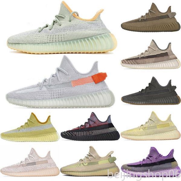 

2020 men women running shoes angel cream tail light static reflective yecheil yeehu yeezreel tail light sesame zebra sports sneakers b06