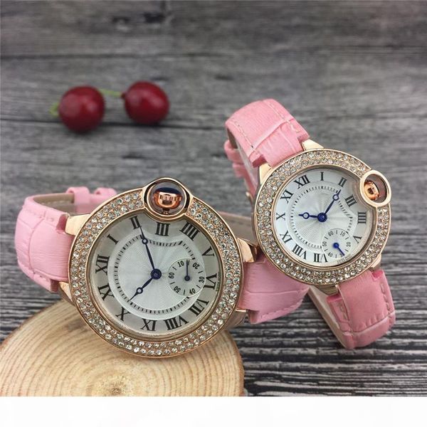 

catir lovers watches diamond luxury watch quartz movement designer wristwatch mens women watch leather strap iced out watch montre de luxe, Slivery;brown