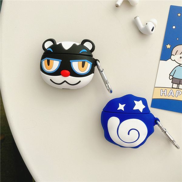 

cute cartoon animal crossing fossil game silicone bluetooth wireless headset cover for apple airpods 1 2 pro charging case