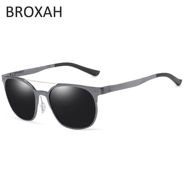 

vintage men sunglasses 2020 brand driving sun glasses polarized sunglasses for men sport aluminium magnesium frame eyewear, White;black