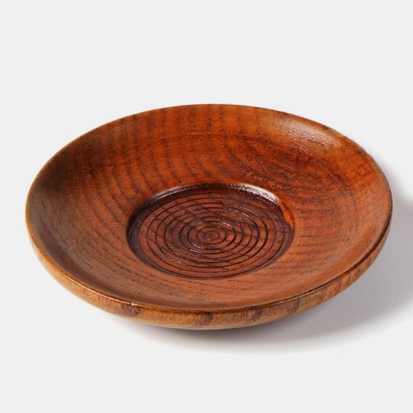 

household round wooden tea placemat non-slip drink mug pads carft coaster