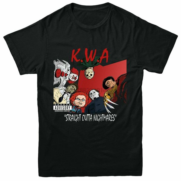 

k.w.a the world most t-shirt dangerous group killers horror kids tee loose size tee shirt