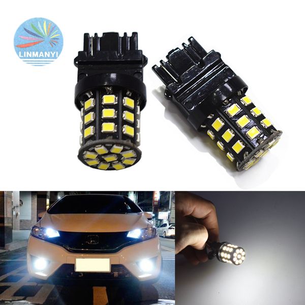 

2pcs auto car led t25/3156/3157 33smd 2835chip highlighted brake lights reversing lights turn signal t25 drl white 12v