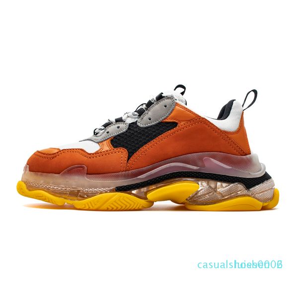 

2020 new designer 17fw triple s adds a clear bubble midsole men sneakers mens women neon green luxury increasing brand casual dad shoes c06, Black