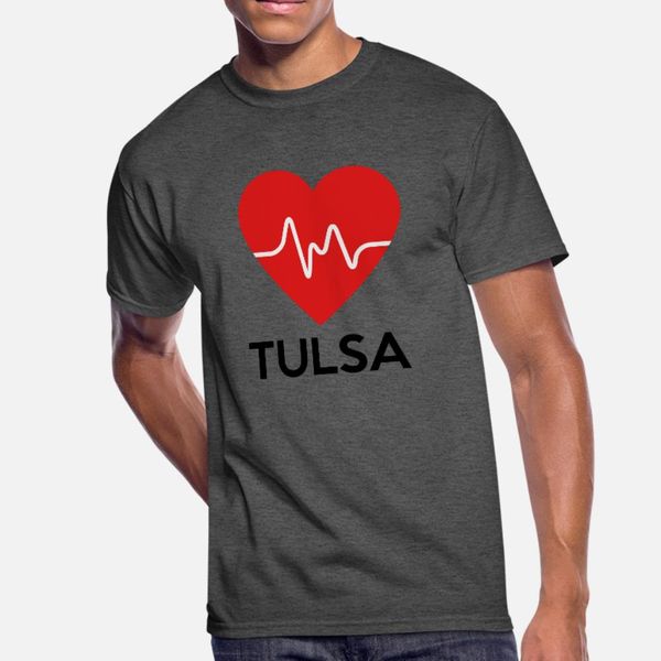 

heart tulsa t shirt men design 100% cotton round neck fit fitness basic spring standard shirt