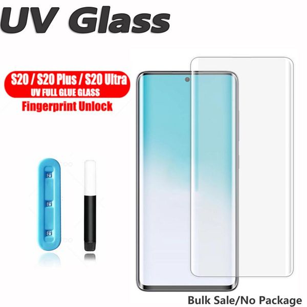 

cgjxsfingerprint unlock uv liquid glue full glue 3d tempered glass screen protector for samsung galaxy s20 s20 s20e 2020 edition