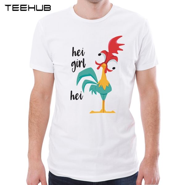 

2019 men's new funny chicken printed short sleeve t-shirt summer fashion cool novelty o-neck soft tee