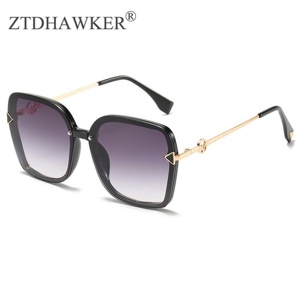 

new sunglasses women brand designer ladies square big frame fashion spectacles high quality, White;black