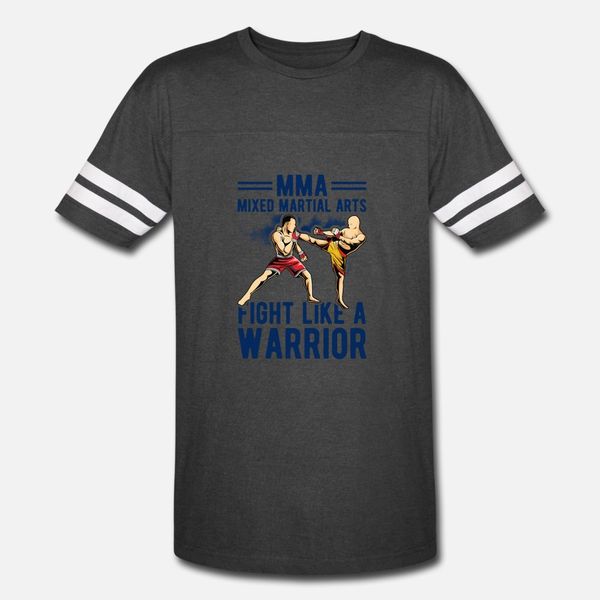 

mma warrior fighters blue t shirt men printing tee shirt round collar formal crazy authentic summer vintage shirt