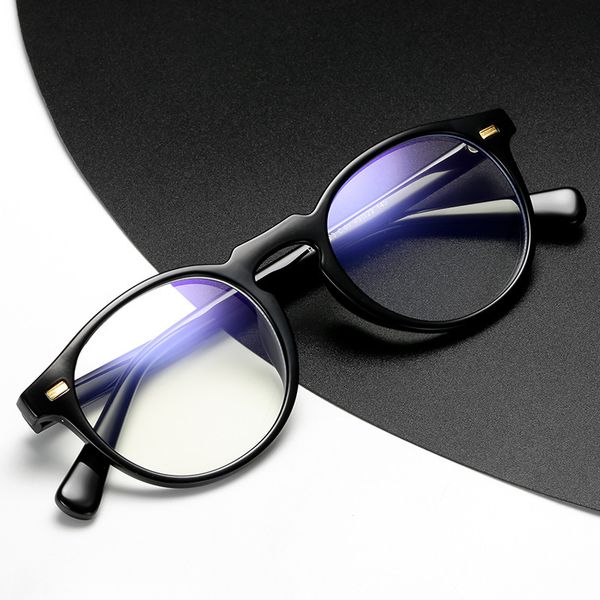 

2020 new acetate eyeglass frames clear lens glasses myopia anti-blue light square men's glasses frame with box fml, Black