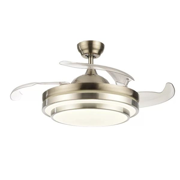 

modern minimalist ceiling fan light acrylic panel led smart mute dimming ac 220v 3642 inch dimmer for factory office living room