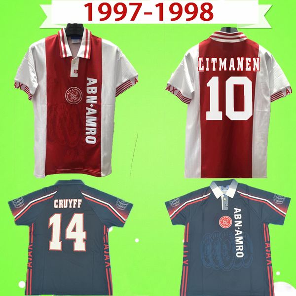 

ajax 1997 1998 retro soccer jerseys home away classic vintage 97 98 football shirts arveladze ledezma mccarthy sibon babangida laudrup, Black;yellow