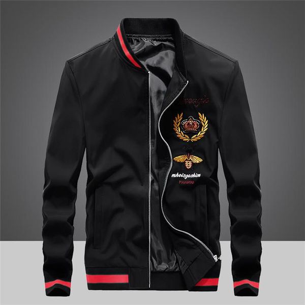 

медуза мужские куртки вышивка ветровка пальто человек хип-хоп streetwear мужчин куртки пальто бомбардировщик одежду 2020 джинсовая куртка ди, Black;brown