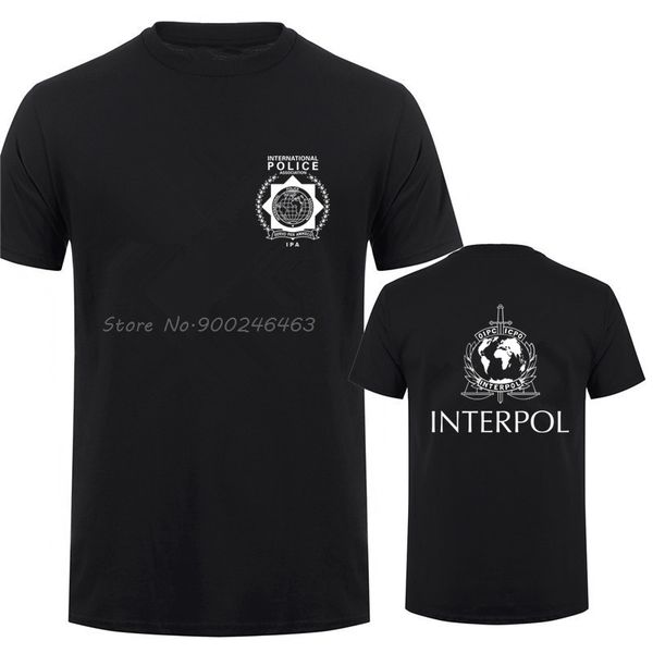 

international police t shirt men interpol t-shirt short sleeve mans cool tshirts men cotton tees harajuku streetwear