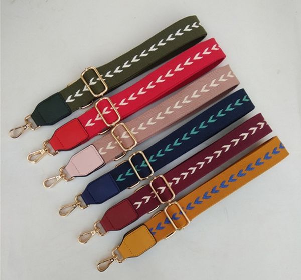 

новый ремень плечевой ремень для crossbody женщины широкие ремни для сумок полосатые рукоятки регулируемым ремешком, Black