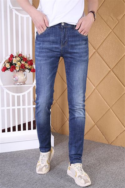 

горячий новый продукт mens конструктора вскользь продажа брюки горячие cowboy известная марка zipper дизайнер тонкий тощие джинсы hip hop de, Blue