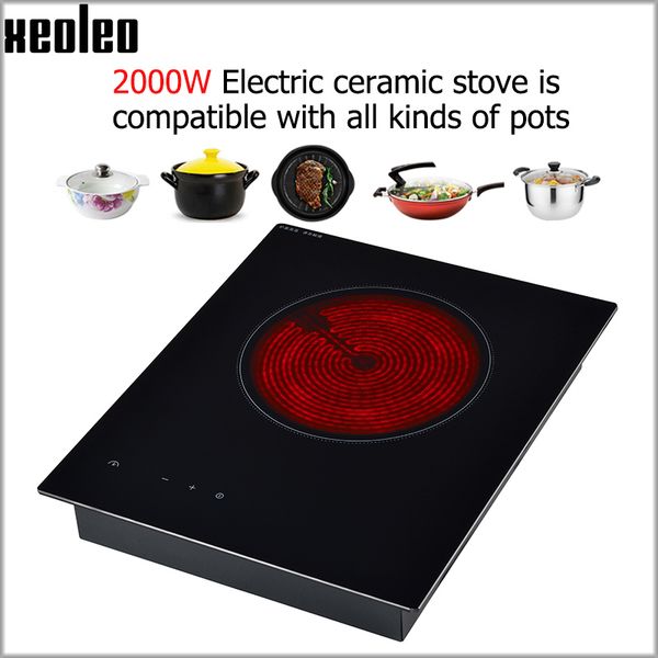 

induction cookers xeoleo built-in electric ceramic heaters household cooker 2000w with timing pot/steam&boil
