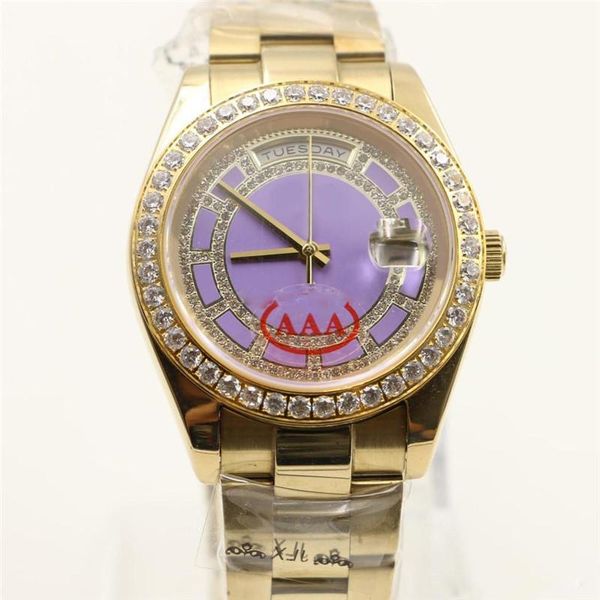 

wristwatches power reserve diamond watch chronograph watch mans luxury mechinal watch 40mm size sapphire glass high quality, Slivery;brown