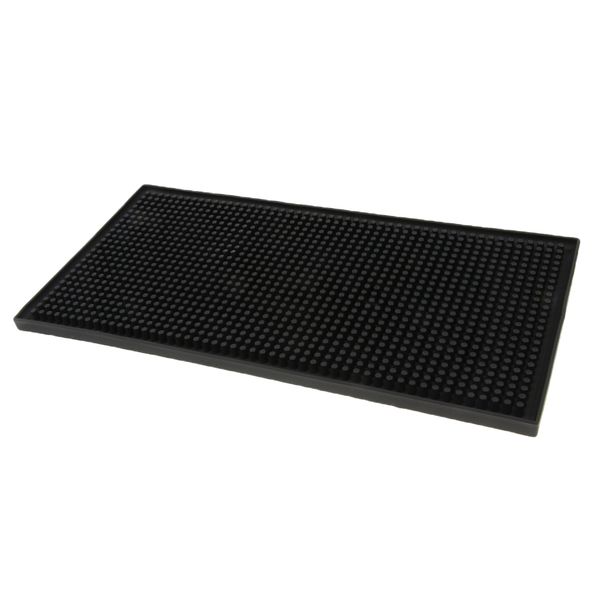 

black rubber beer bar runner spill mat for home pub cafe party 30x15x1cm