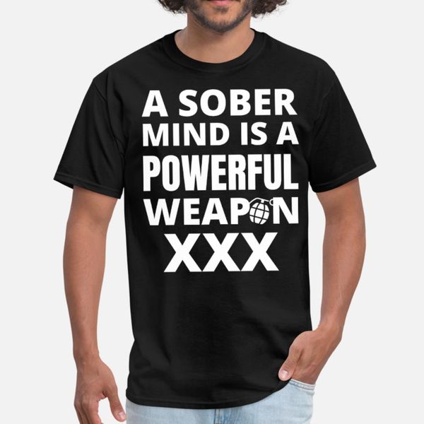 

трезвый разум является мощным оружием xxx тенниска мужчин дизайнер хлопок s-xxxl уникального подарка дышащей весна урожай рубашка