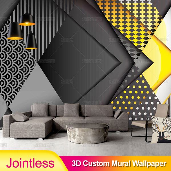 

jointless custom nordic geometric p wallpaper 3d personality geometry pattern living room tv background wall decoration
