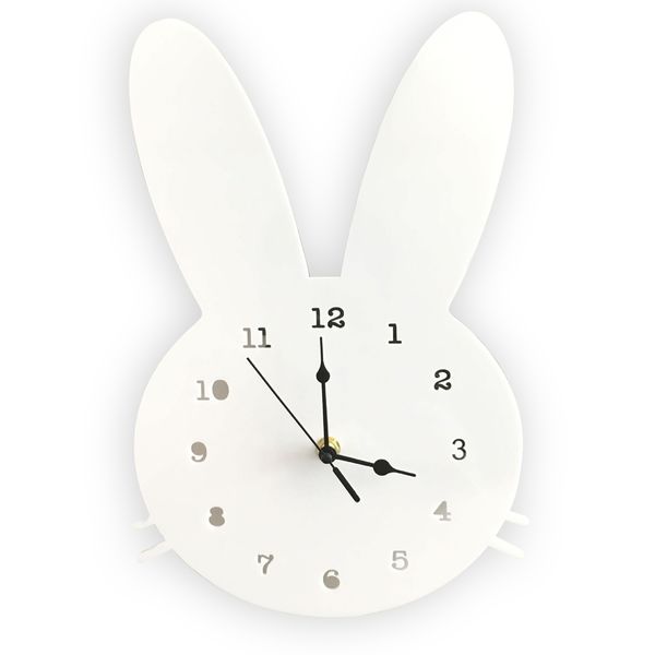 

decoration boys girls modern wooden wall clock nordic nursery kids rabbit shaped