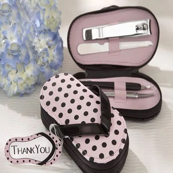 

50sets/lot 4 in 1 nail art manicure set nail care tools cutter pedicure set file+scissors+clippers+cuticle flip flop