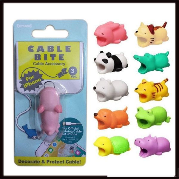 

cartoon cute animal bite usb charger data protection cover mini wire protector cable cord phone accessories creative gifts hot