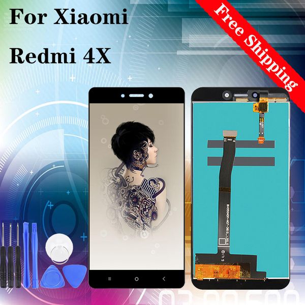 

5.0" good quality lcd for xiaomi redmi 4x lcd display touch screen digitizer assembly replacement black white