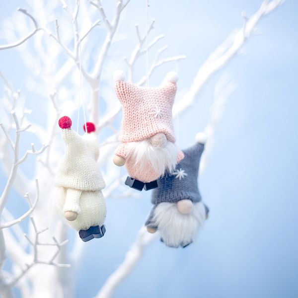 

christmas decorations 1pc tree decor cute bearded santa claus doll creative xmas pendant for diy 2021 year christams ornaments kids gift
