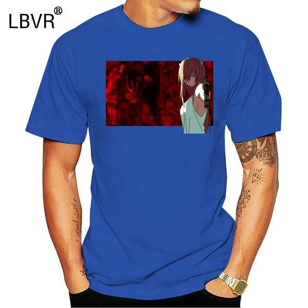 

new elfen lied anime japan cartoon men's black t-shirt fashion t shirts