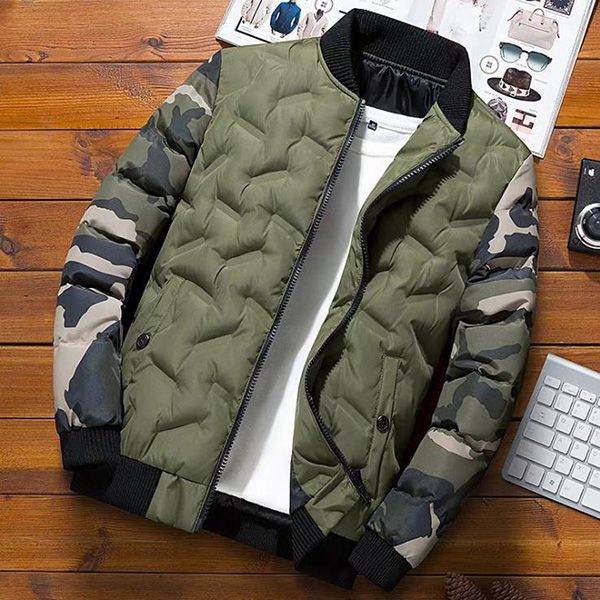 

new fashion men's jacket designer puffer clothing baseball uniform winter jacket 3 colors cotton thick goose mens puffer coat, Blue;black