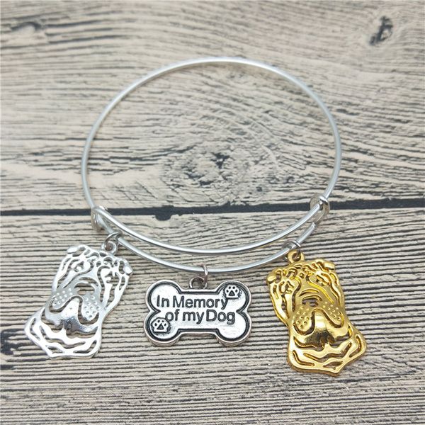 

trendy new chinese shar pei bangles cute chinese shar pei dog bangles bracelets fashion animal pet jewellery, Black